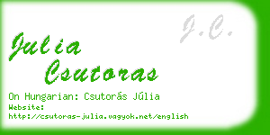 julia csutoras business card